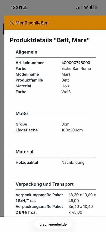 Betten: Bett inkl. Matratze + 2 Nachttische – Gebraucht aus büsingen von simi080 3