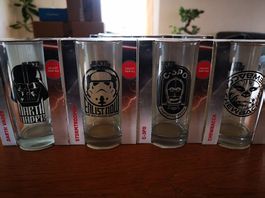 Original Disney Star Wars Gläser NEU 4er Set