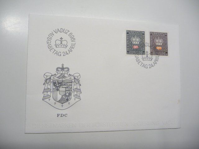 Tutti i francobolli: 1968  Dienstmarken Liechtenstein  /  6 FDC – Nuovo e nell'imballaggio originale da Kloten venduto da zimboida 2