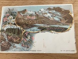 selten Litho Berninapass Verl. H.Schlumpf Nr, 162 gel. 1898