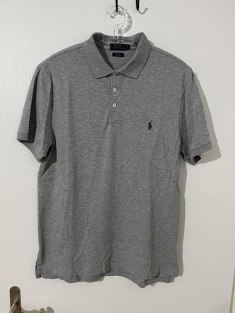 Polo Ralph Lauren Stretch Mesh Polo Grau grosse L slim fit