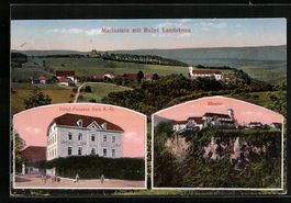 Mariastein, Ortsansicht mit Ruine Landsk
