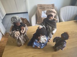Krippenfiguren Set Stoff handgefertigt guter Zustand