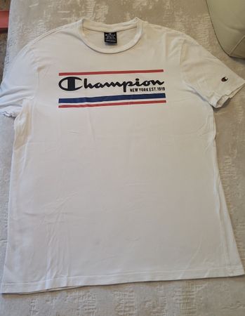 Herren T-Shirt Champion weiss Logodruc
