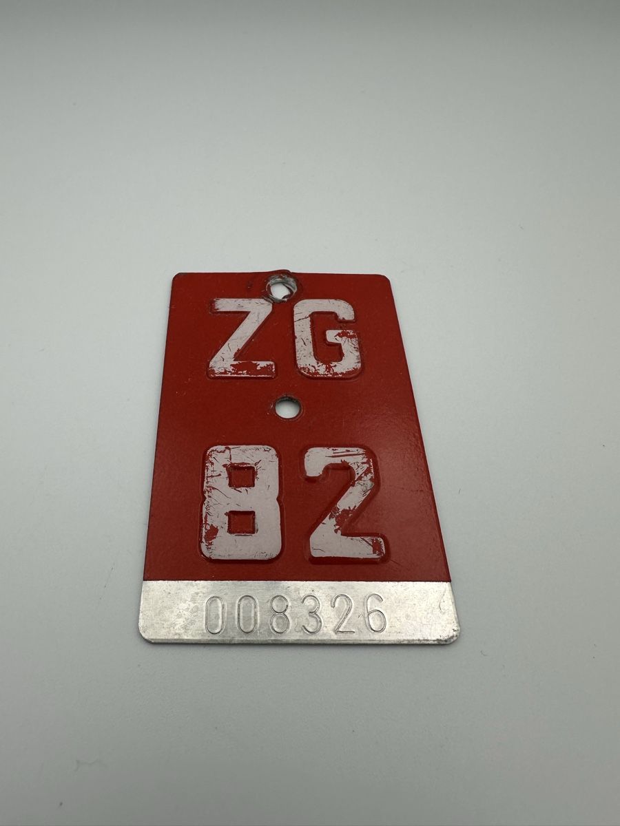 Insegne: Velonummer ZG 82 – Usato da Schwende venduto da weesli 4