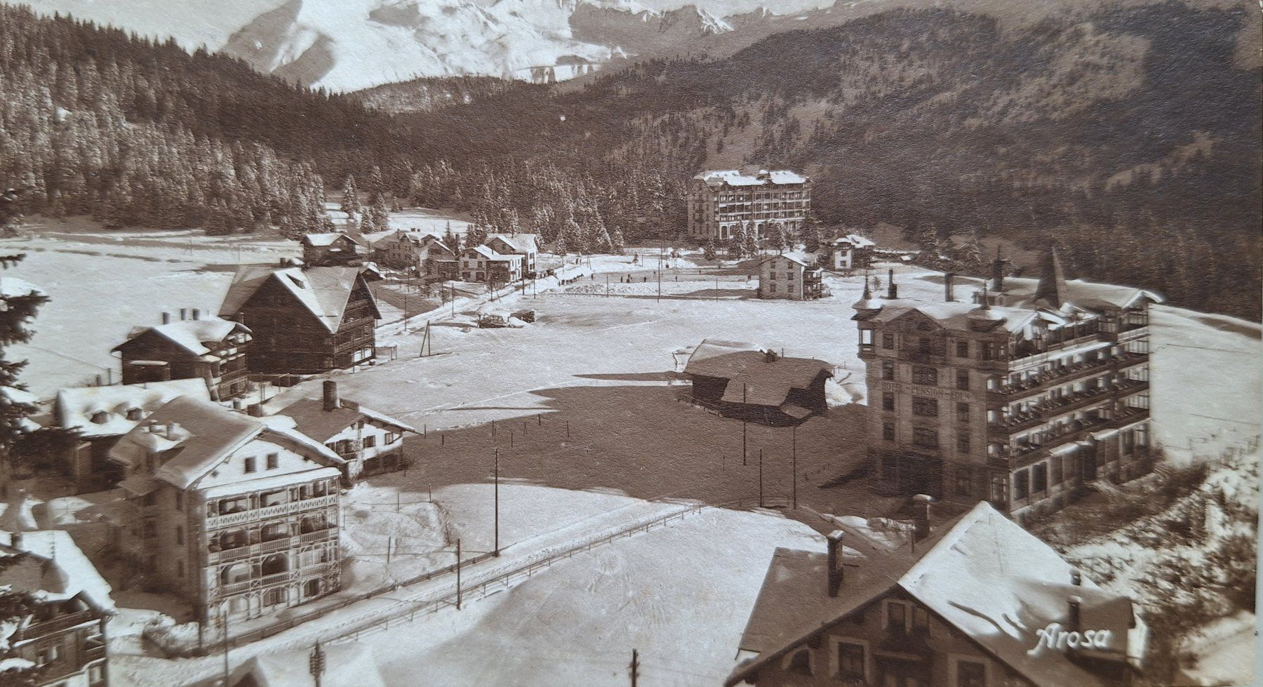 Cartoline postali: AK CP Arosa Winter Schnee alte Häuser 1920 GR – Usato da Gurtnellen venduto da Stonevalley007 1