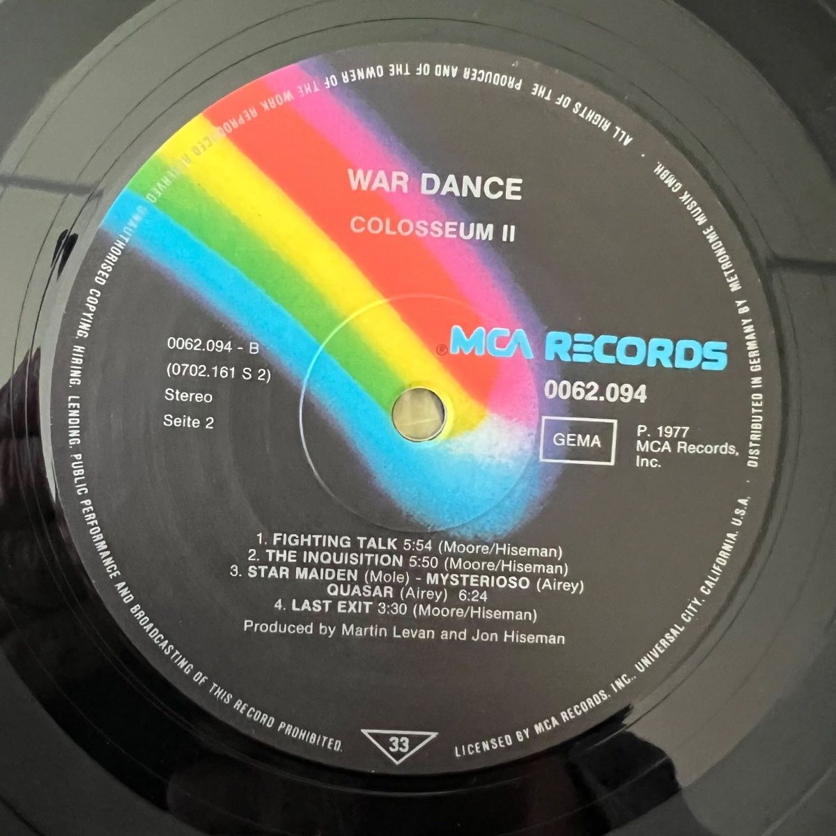 Dischi in vinile: Colosseum II - War Dance / D-Press. 1979 – Usato da Gais venduto da soundcave57 2