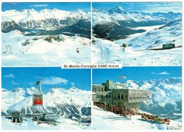 St. Moritz - 4 Bild AK Corviglia