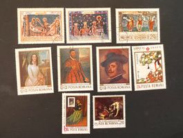 Rumänien Lot mit schönen Gemälde  gest.   (2242)