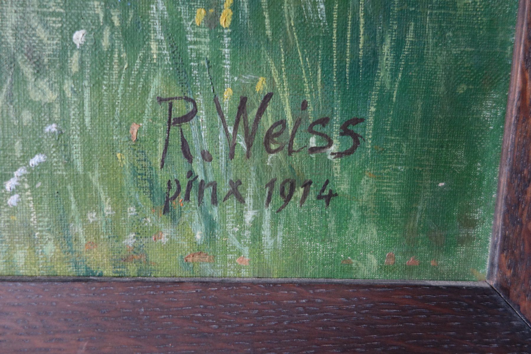 Dipinti: Gemälde Rudolf Weiss Twannbachwasserfall 1914 – Usato da Biel/Bienne venduto da Rothar 1