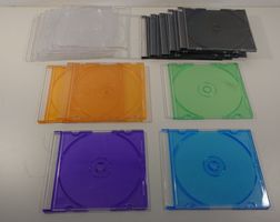 16 farbige Slim CD-Hüllen, schwarz, grün,violett,blau,orange