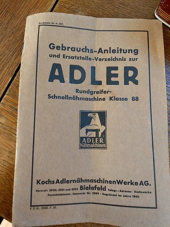 Nähmaschinen: ADLER Nähmaschine Antik – Gebraucht aus Schaffhausen von robuco 3