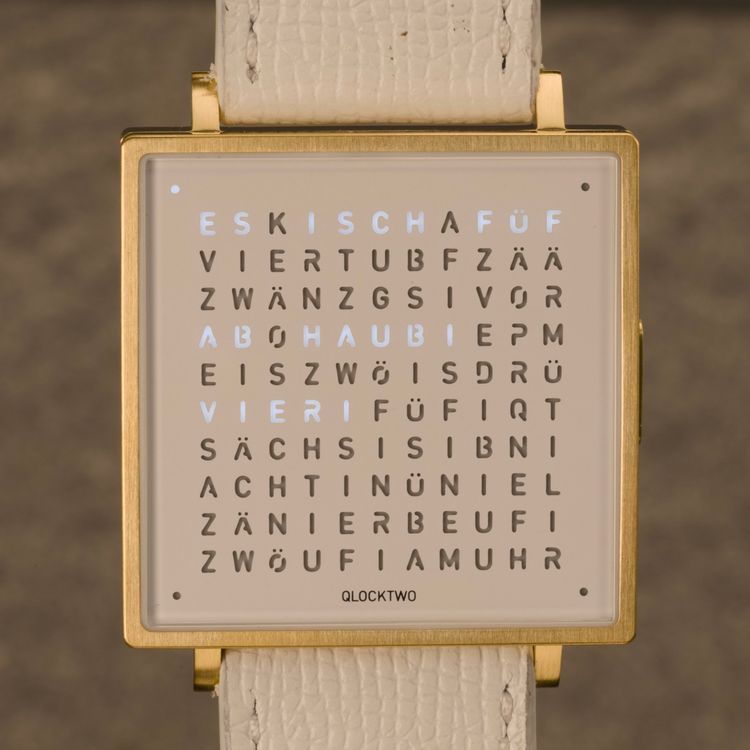 Qlocktwo W39 Gold White Schweizerdeutsch - Wortuhr - ab 1.- (Neu und ...