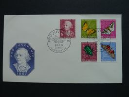 1957 PJ FDC, schmales US-Format, selten!