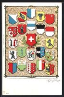 Litho Schweiz, Wappen der Eidgenössiche