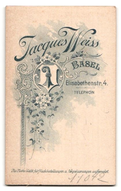 Fotografie &  Plakate: Fotografie Jacques Weiss, Basel, Elisabe – Gebraucht aus Berlin von bartko-reher 1