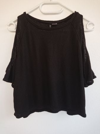 Damen Offshoulder Shirt Divided Gr. S Schwarz