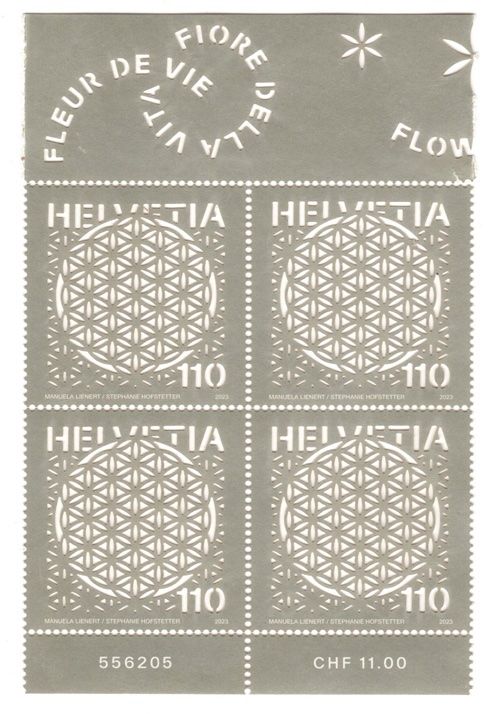 Alle Briefmarken: Viererblock Blume des Lebens** – Neu (gemäss Beschreibung) aus Dottikon von haeusibuh5