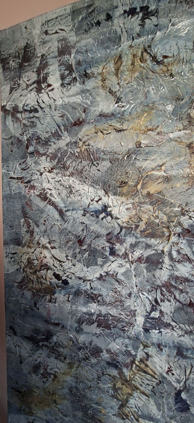 Dipinti: Gemälde " Eiszeit der Gefühle" handmade 80×100×4 – Nuovo (secondo la descrizione) da Riehen venduto da Steinbock1970 4