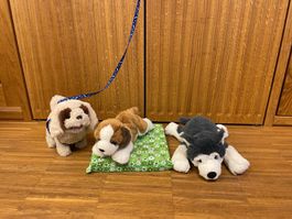 3 Stoffhunde, kuscheliges Trio für Kinderzimmer!