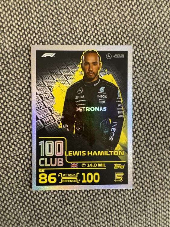 LEWIS HAMILTON Topps F1 Turbo Attax 2024 100 CLUB Card # 337. NEW