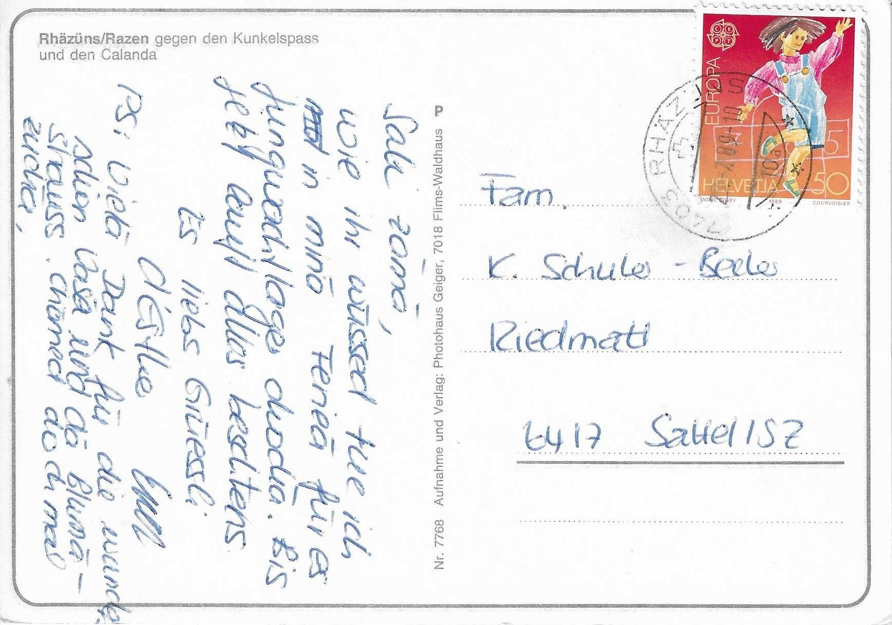 Cartes postales: Rhäzüns/Razen GR – D'occasion à Rothrist par Stranglehold 1