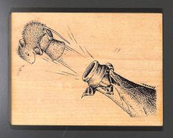 Popping House Mouse Stempel 🐭 auf Flaschenverschluss © 1998