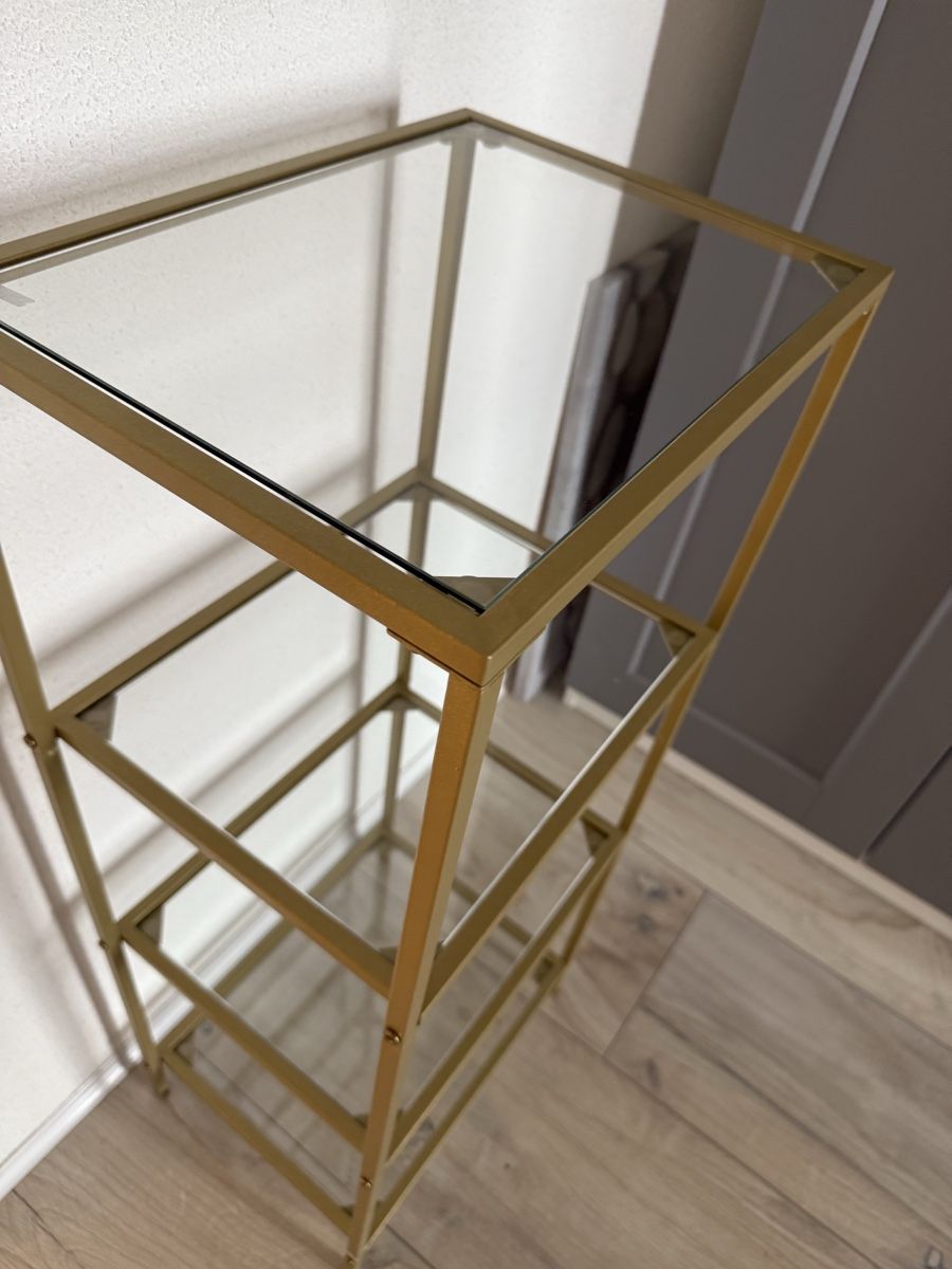 Regale: Vasagle Luis X: Gold Regal mit Glasböden – Gebraucht aus Seon von arb_fb9f 2