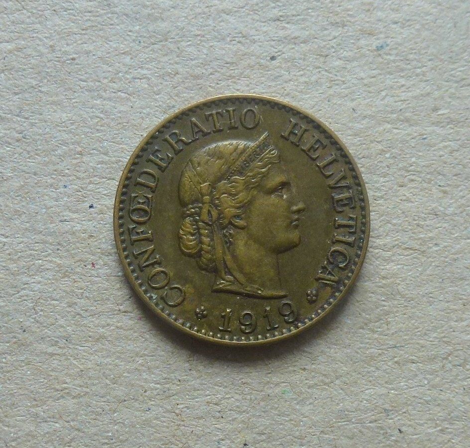 Tutti le monete: ++ 10 Rappen 1919 Messing – Usato da Walkringen venduto da Casablanca777