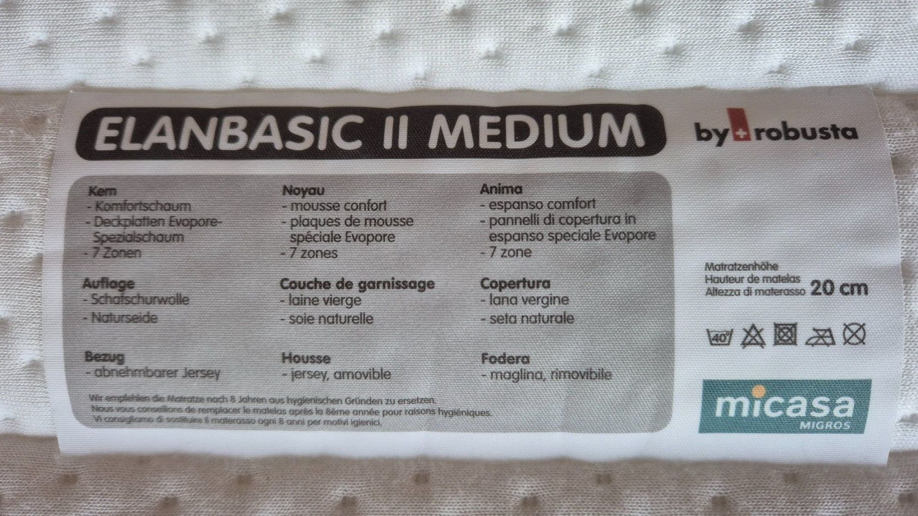 Micasa Materassi: Matratze Elanbasic II Medium; Sehr guter Zustand – Usato da Schiers venduto da Peterv0102 1