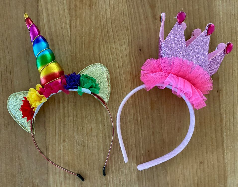 Costumes: 2 Haarreifen: Einhorn und Prinzessin für Fasnacht! – Neuf (Voir description) à Zürich par tersus1981 1