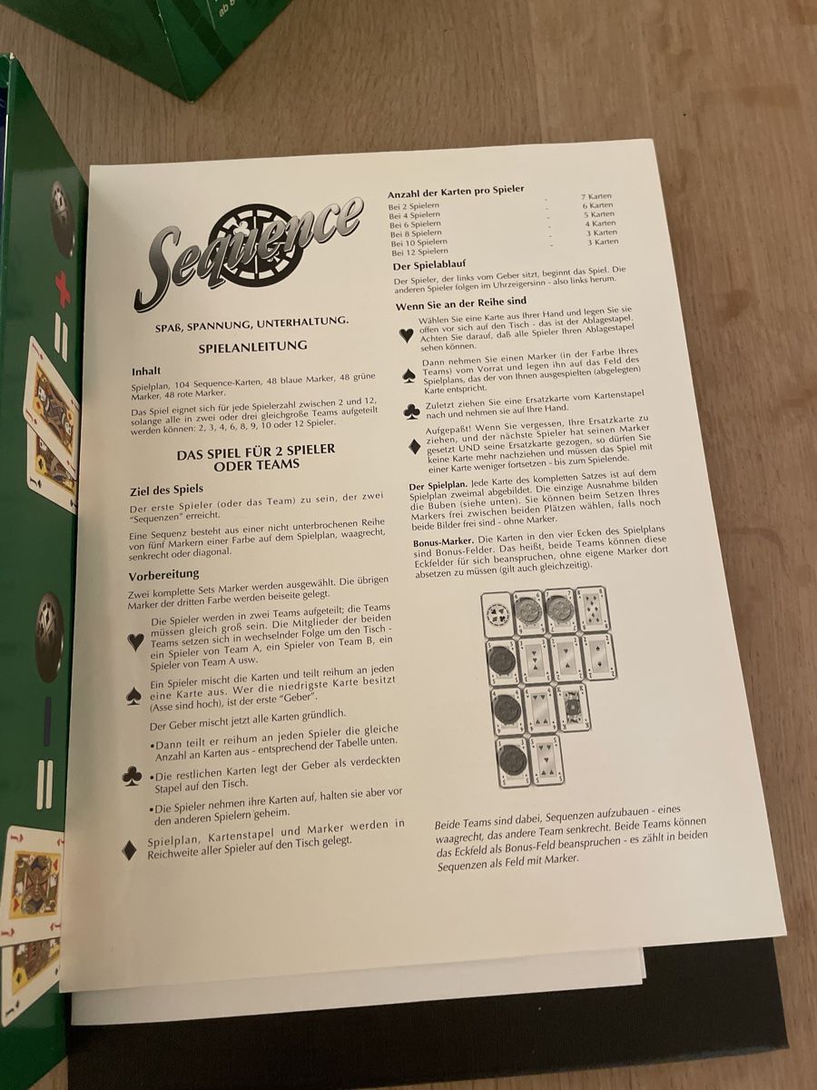 Giochi: Sequence  / Brettspiel – Nuovo (secondo la descrizione) da Richterswil venduto da Wildampfer 3
