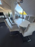 Esstisch Set weiss rund mit 6 Stühlen gebraucht