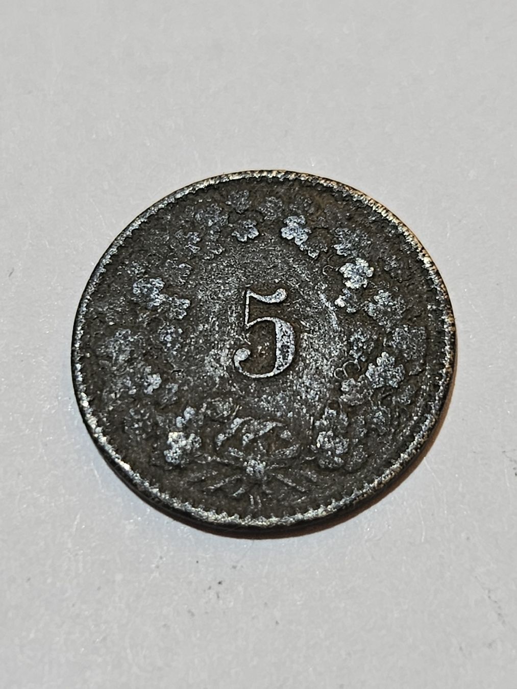 Tutti le monete: 5 Rappen 1873 – Usato da Pfäffikon ZH venduto da Melibol 1