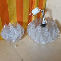 Deckenleuchte und Wandleuchte in Acrylglas   70er Jahre
