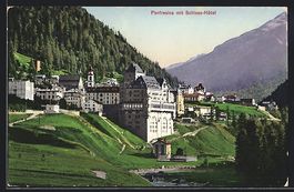 Pontresina, Ortspartie mit Schloss-Hotel