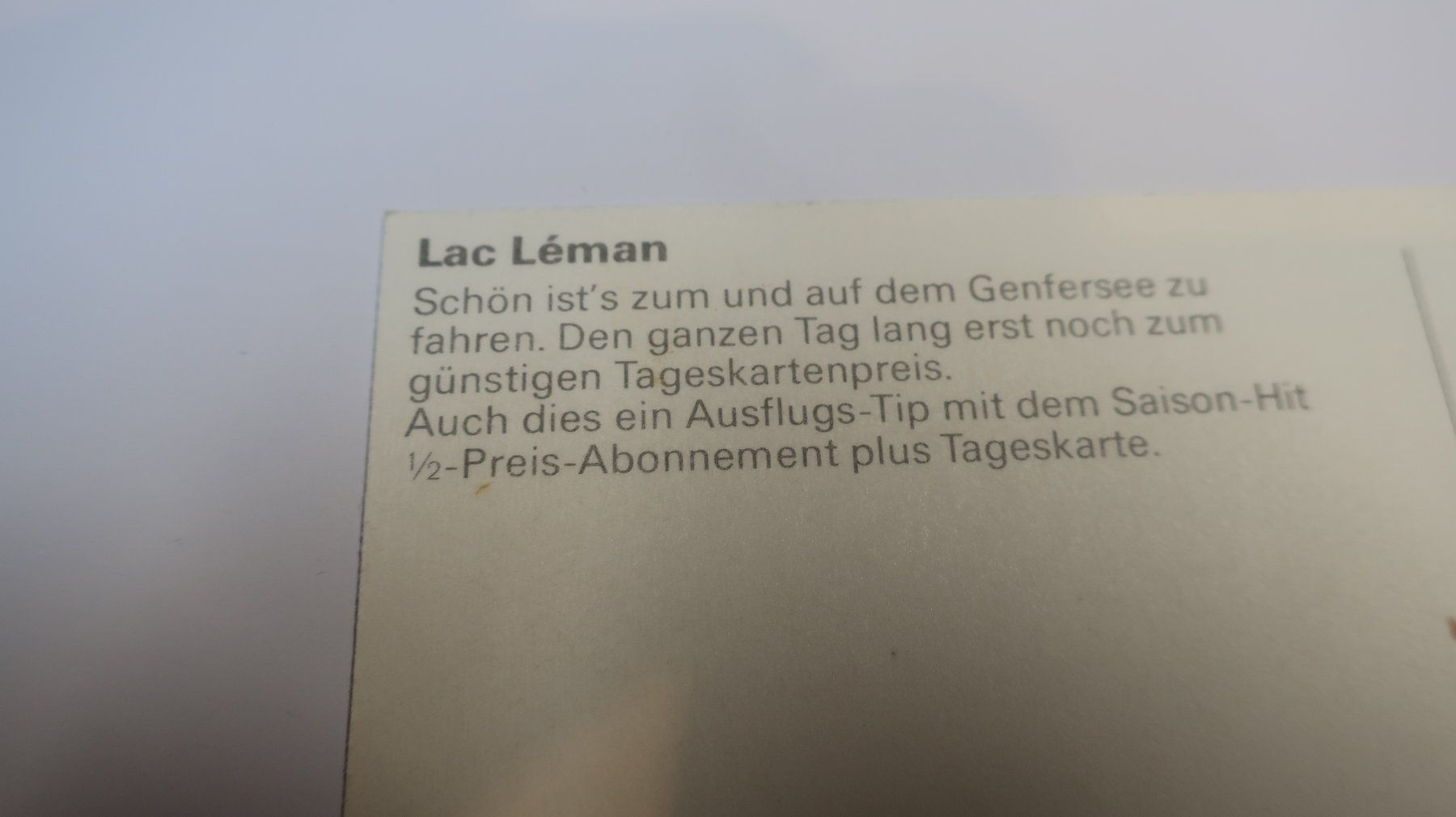 Cartoline postali: Lac Léman ( Ihre SBB ) – Usato da Cormoret venduto da Pascalll2001 4