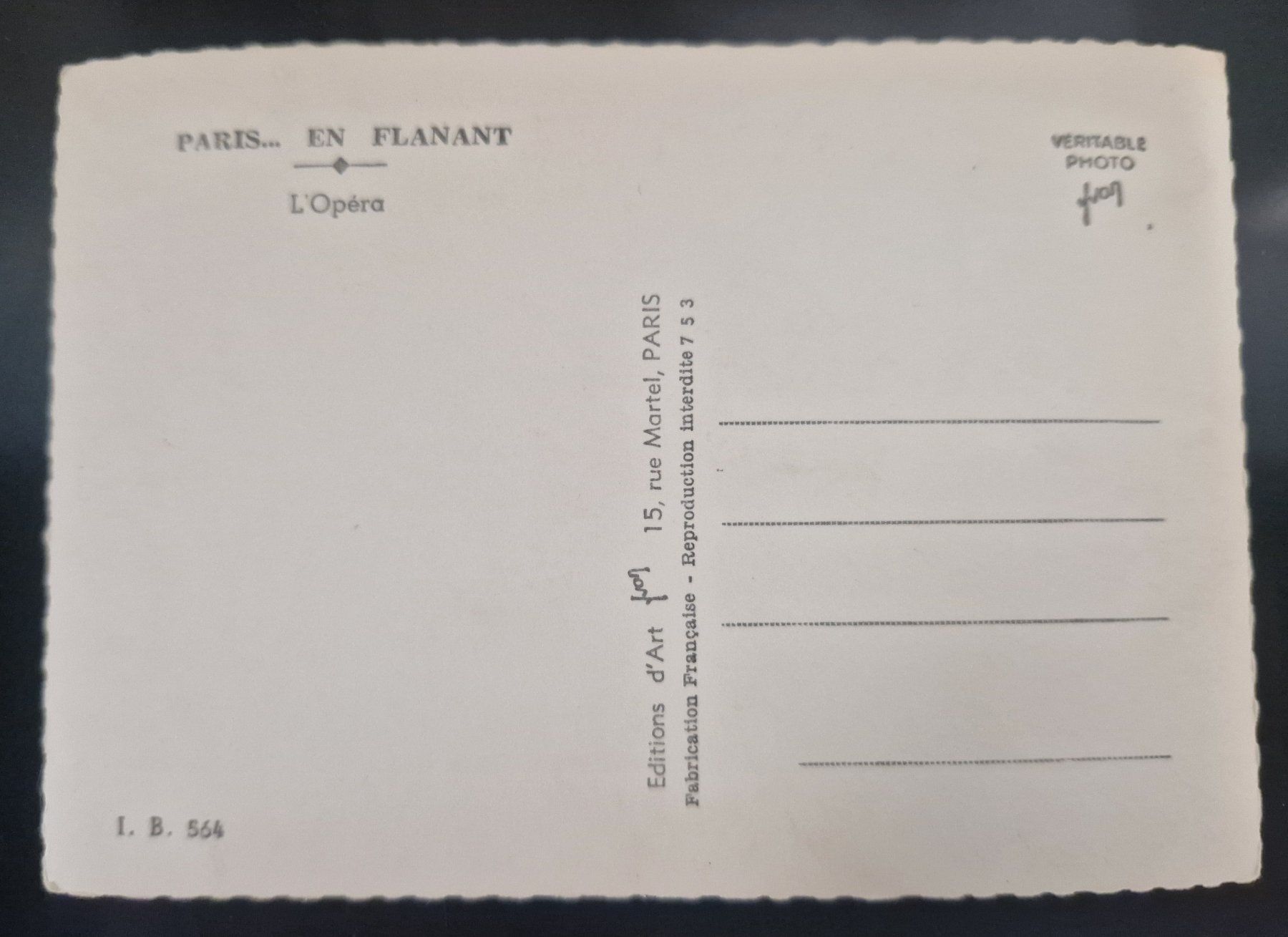 Ansichtskarten: l'Opéra Paris mit Oldtimer - Ikonisch/rar – Neu (gemäss Beschreibung) aus Melchnau von Arthurius 1
