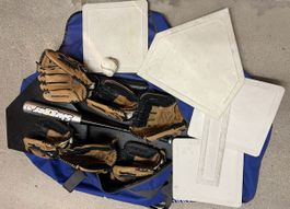 Louisville Slugger Baseball Set Schläger Handschuhe Bases 