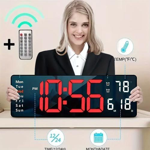 Orologi da terra & Orologi da parete: Wand-Digitaluhr – Nuovo e nell'imballaggio originale da Liestal venduto da OMAROSHOP