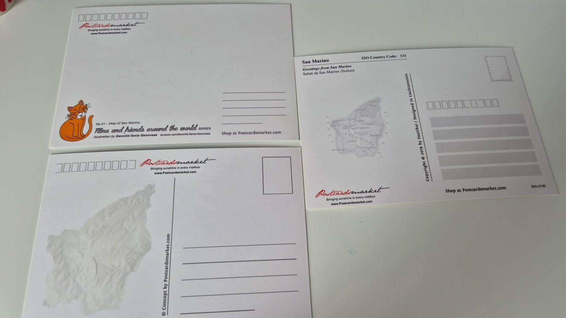 Cartoline postali: 3 fabrikneue Postkarten San Marino – Nuovo (secondo la descrizione) da Künten venduto da cibo4 1