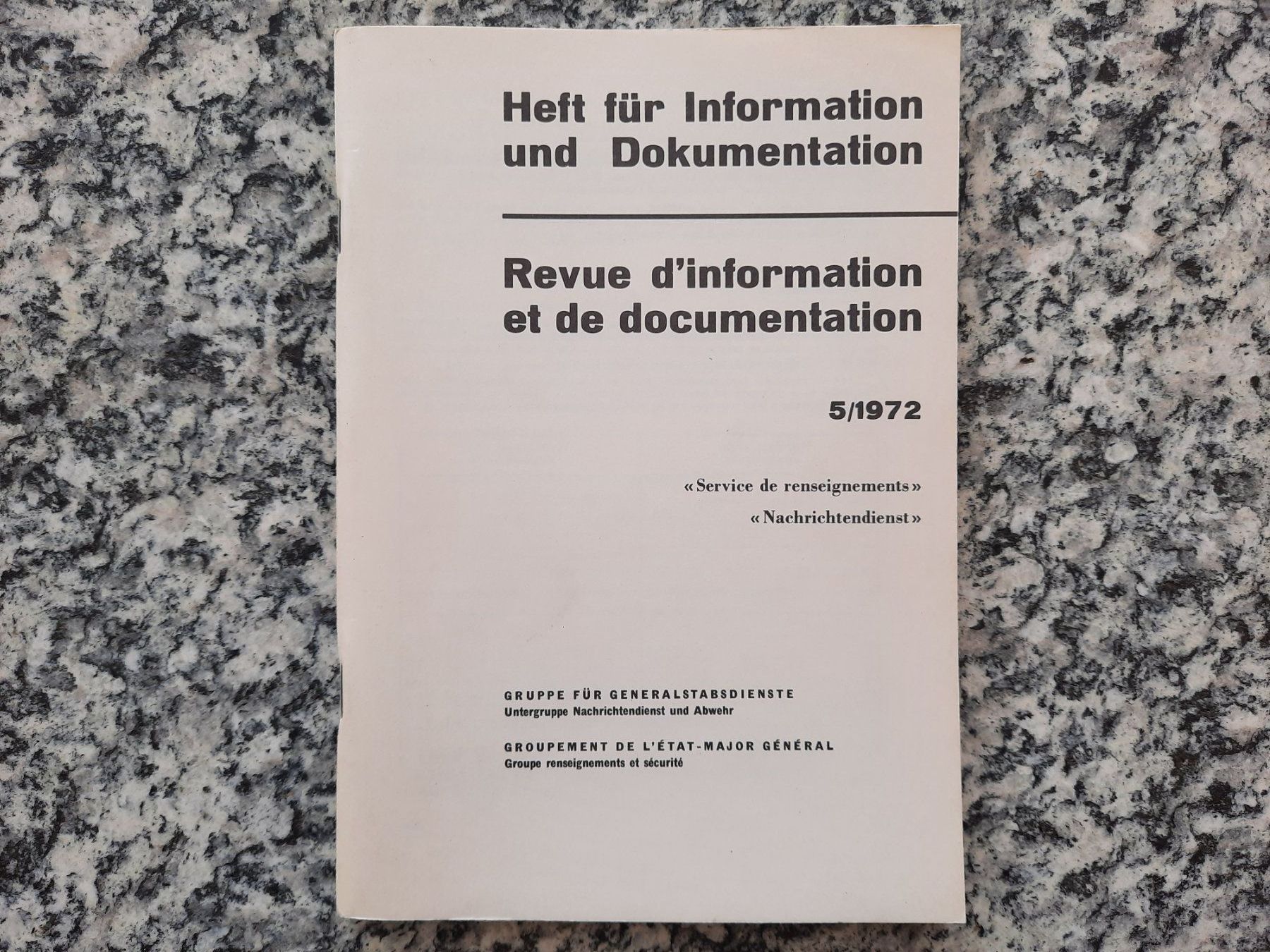 Bücher: Revue d'information et de documentation 5/1972 df – Gebraucht aus Ruswil von Sammlergeist