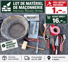 Lot de matériel de maçonnerie pour travaux et bricolage