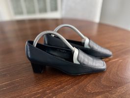 Aigner Schuhe, Echt Leder, dunkelblau, Gr. 37 (US6) Top!
