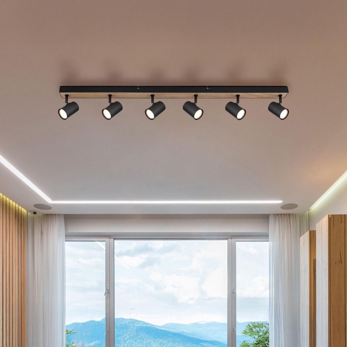 Lampade: 6er Strahler, Schwarz, 115 cm x 6 cm – Nuovo (secondo la descrizione) da Kreuzlingen venduto da Smart-Light 1