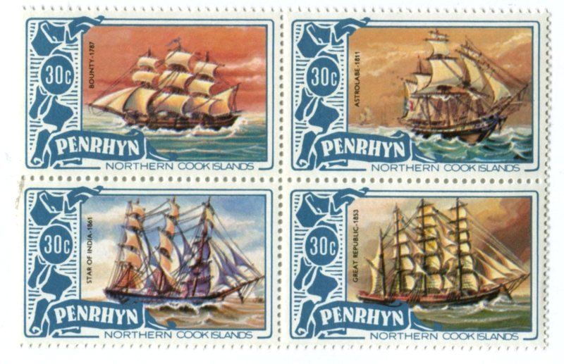 Tous les timbres: Briefmarken "Schiffe". Penrhyn. – Neuf avec emballage d'origine à Basel par Butsch5