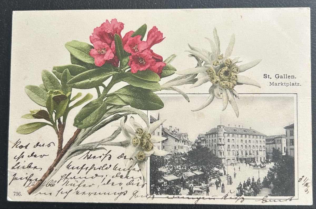 Cartoline postali: St.Gallen Marktplatz  – Usato da Horw venduto da Tellbub