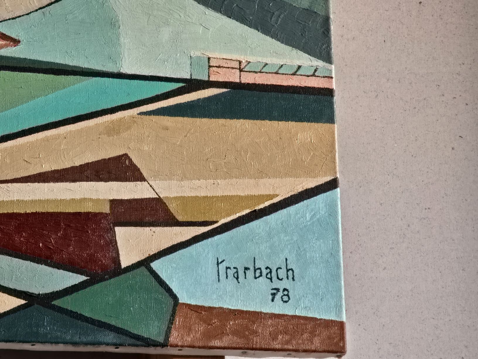 Gemälde: Très grand tableau signé Trarbach 1978 – Gebraucht aus Courtemaîche von justine21 1