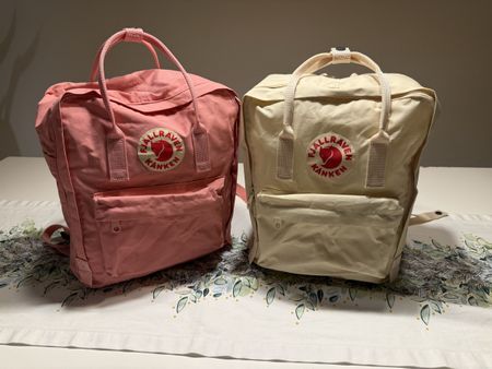 Fjällräven Kånken Rucksäcke 2 Stk. Rosa und Creme 
