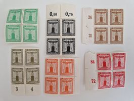 Deutsches Reich Dienstmarke Briefmarke Blöcke postfrisch